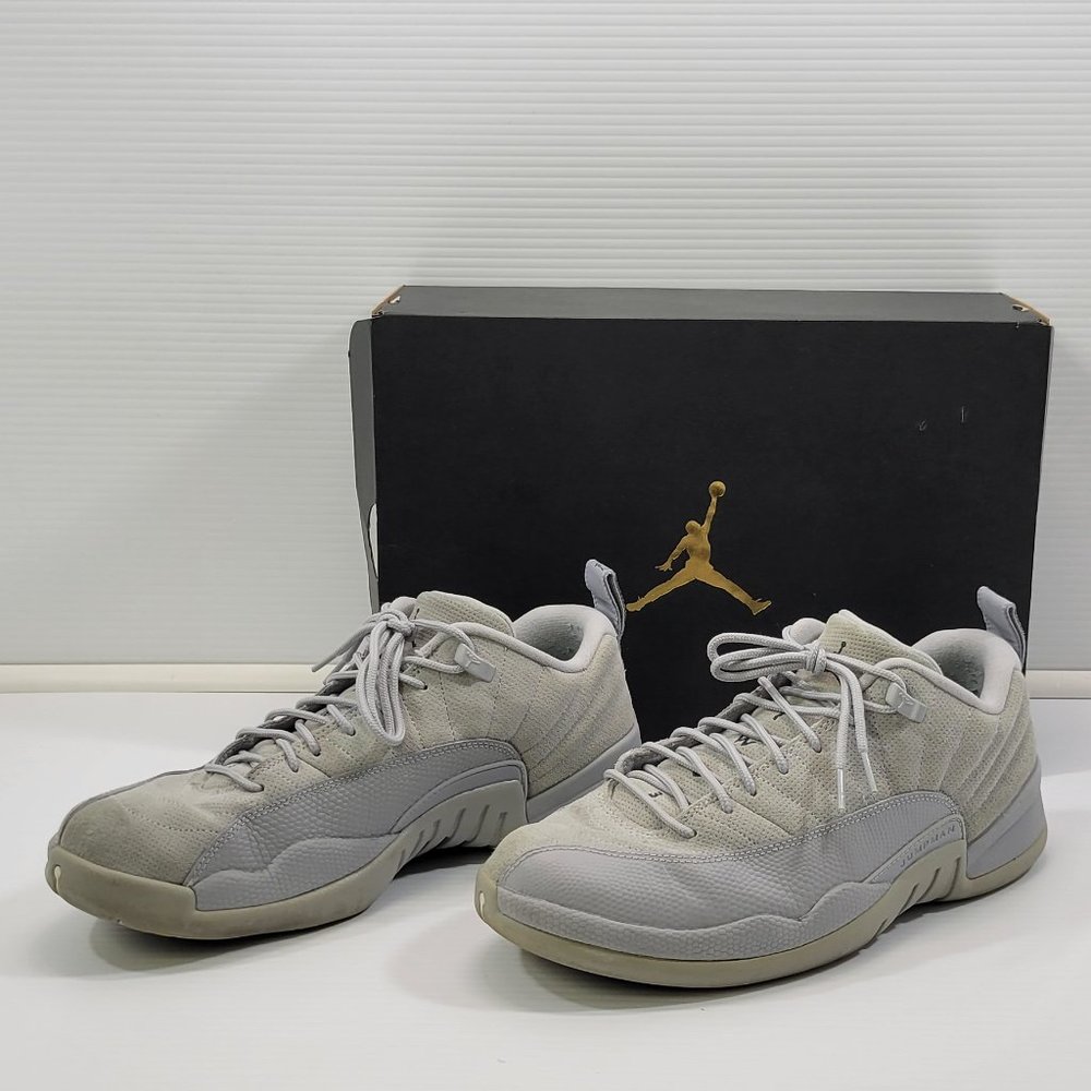 Nike Air Jordan 12 Retro Low Wolf Grey Armory Navy 308317 Sneakers Men Size 10